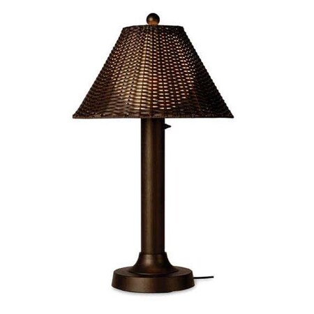 Patio Living Patio Living 17257 Bronze 34 inch Table Lamp - Walnut Shade 17257